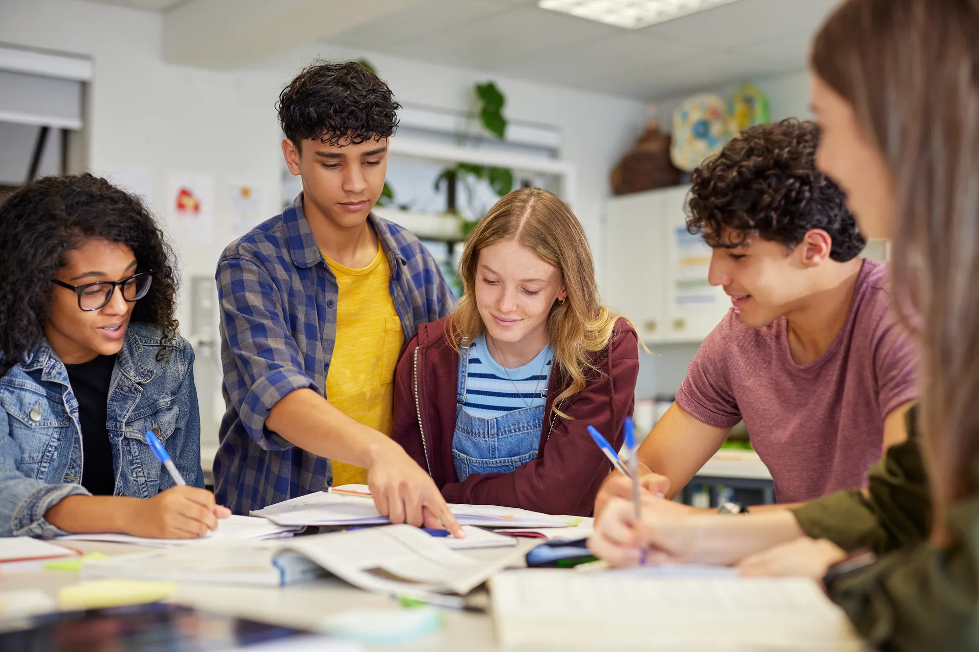 Students in a classroom